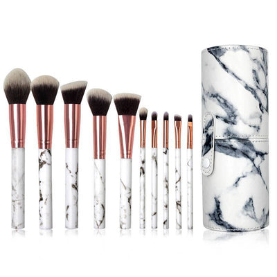 Set de Brochas de Maquillaje con Diseño Marmolado - Image 5