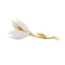 Personality Creative Resin Lily Flower Lady Brooch Blanco