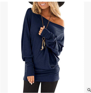 Blusa Manga Larga Básica de Color Sólido para Mujer - Image 7