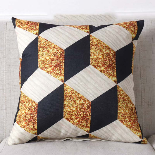 Funda de Almohada Retro Geométrica Minimalista