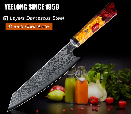 Cuchillo de Chef Acero Damasco Profesional - Image 5
