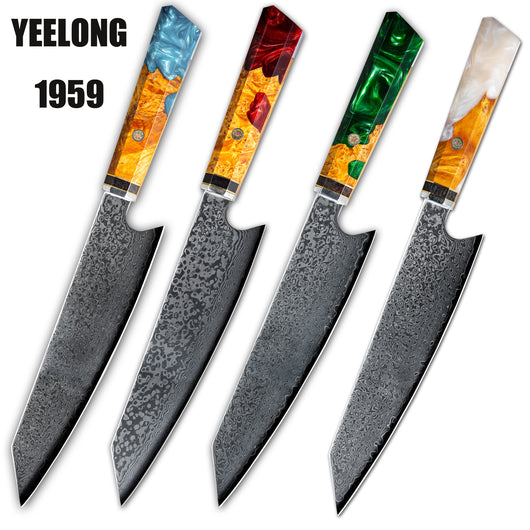 Cuchillo de Chef Acero Damasco Profesional