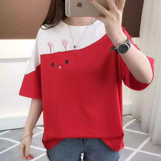 Camiseta Mujer con Conejo Bordado - Manga Corta - Image 5