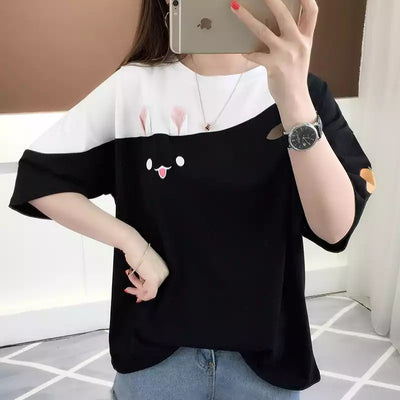 Camiseta Mujer con Conejo Bordado - Manga Corta - Image 3