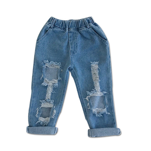 Pantalones Vaqueros Rotos Sueltos para Niños y Niñas - Image 4