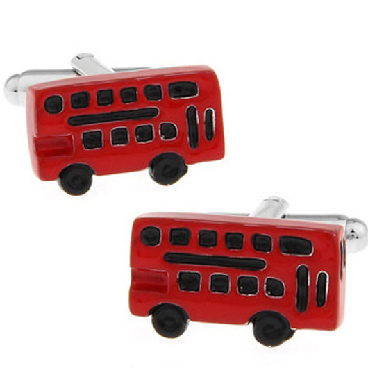 Gemelos Diseño Bus Rojo y Negro Estilo Dripping - Image 6