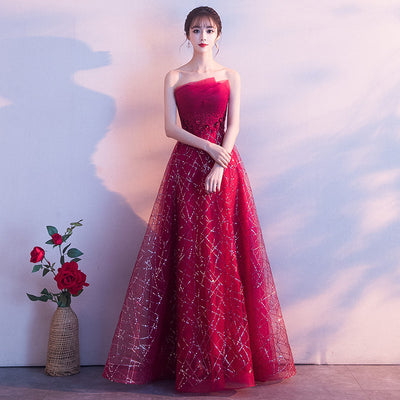 Vestido Largo Elegante sin Tirantes para Eventos - Image 9