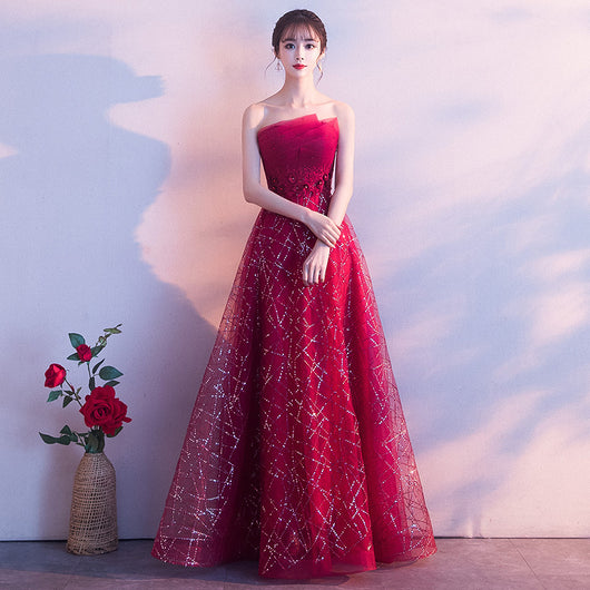 Vestido Largo Elegante sin Tirantes para Eventos - Image 9