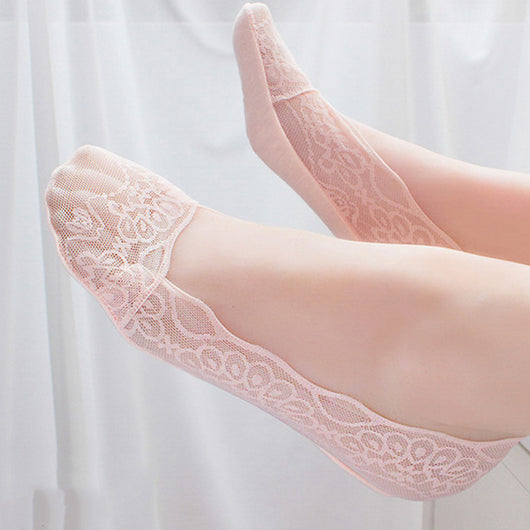 Calcetines de Encaje Talla Grande en Gasa de Algodón Suave para Mujer - Image 9