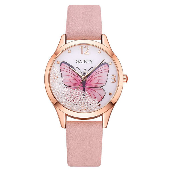 Reloj de Lujo para Mujer con Cristales Removibles y Diseño Mariposa