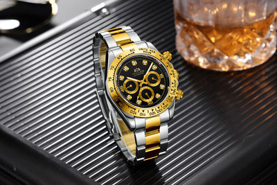Reloj Automático Multifuncional con Esfera de Diamante Luminosa y Correa de Acero - Image 18