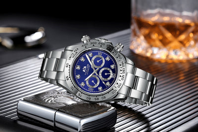 Reloj Automático Multifuncional con Esfera de Diamante Luminosa y Correa de Acero - Image 24