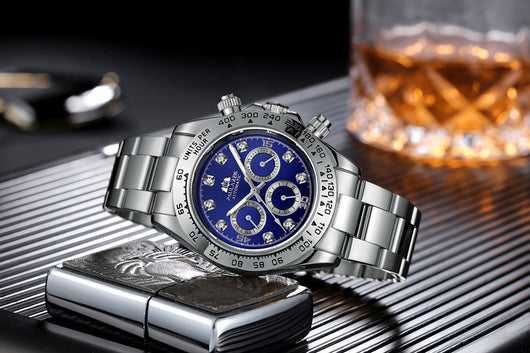 Reloj Automático Multifuncional con Esfera de Diamante Luminosa y Correa de Acero - Image 24