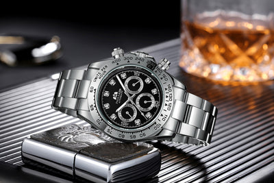 Reloj Automático Multifuncional con Esfera de Diamante Luminosa y Correa de Acero - Image 23