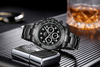 Reloj Automático Multifuncional con Esfera de Diamante Luminosa y Correa de Acero - Image 30