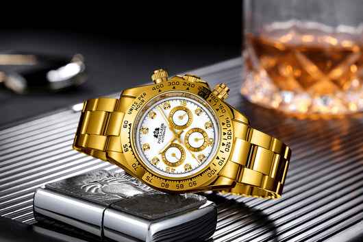 Reloj Automático Multifuncional con Esfera de Diamante Luminosa y Correa de Acero - Image 29