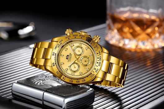 Reloj Automático Multifuncional con Esfera de Diamante Luminosa y Correa de Acero - Image 34