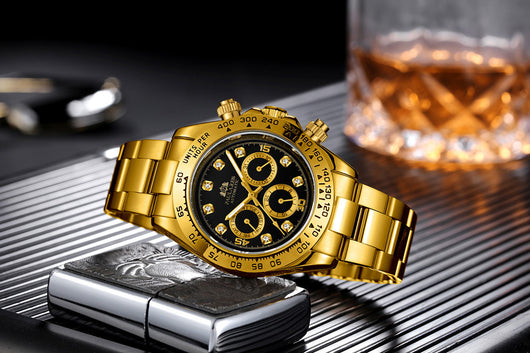 Reloj Automático Multifuncional con Esfera de Diamante Luminosa y Correa de Acero - Image 33