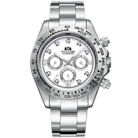 Reloj Automático Multifuncional con Esfera de Diamante Luminosa y Correa de Acero - Image 35