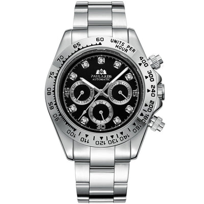 Reloj Automático Multifuncional con Esfera de Diamante Luminosa y Correa de Acero - Image 38