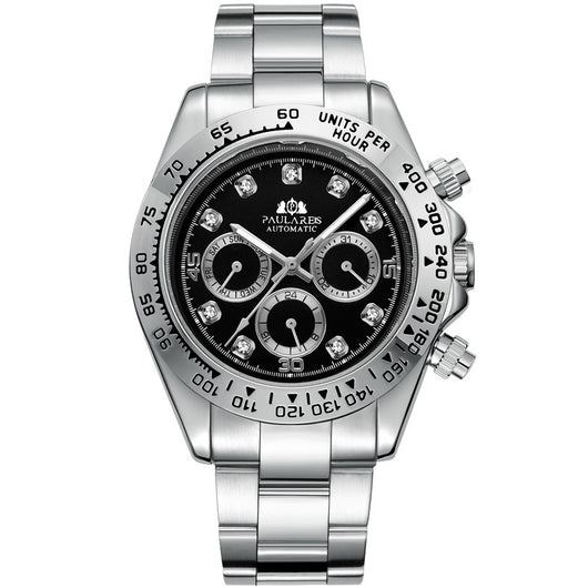Reloj Automático Multifuncional con Esfera de Diamante Luminosa y Correa de Acero - Image 38