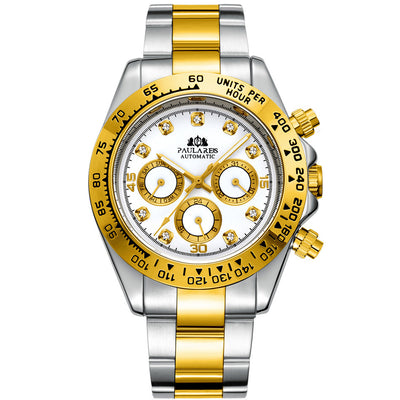 Reloj Automático Multifuncional con Esfera de Diamante Luminosa y Correa de Acero - Image 40