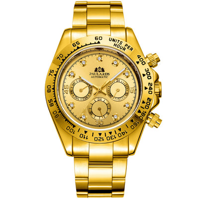 Reloj Automático Multifuncional con Esfera de Diamante Luminosa y Correa de Acero - Image 42