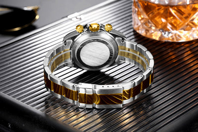 Reloj Automático Multifuncional con Esfera de Diamante Luminosa y Correa de Acero - Image 3
