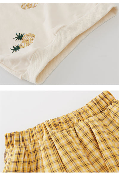 Conjunto de Dos Piezas para Niña con Bolso Estampado Piña - Image 9