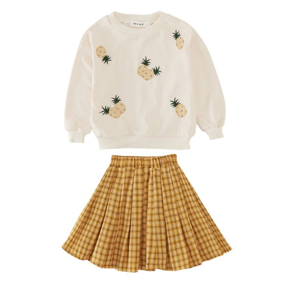Conjunto de Dos Piezas para Niña con Bolso Estampado Piña