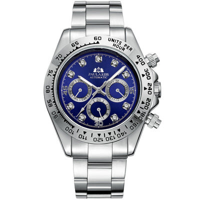 Reloj Automático Multifuncional con Esfera de Diamante Luminosa y Correa de Acero - Image 15