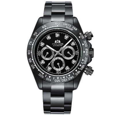 Reloj Automático Multifuncional con Esfera de Diamante Luminosa y Correa de Acero - Image 11