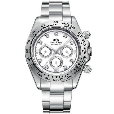 Reloj Automático Multifuncional con Esfera de Diamante Luminosa y Correa de Acero - Image 13