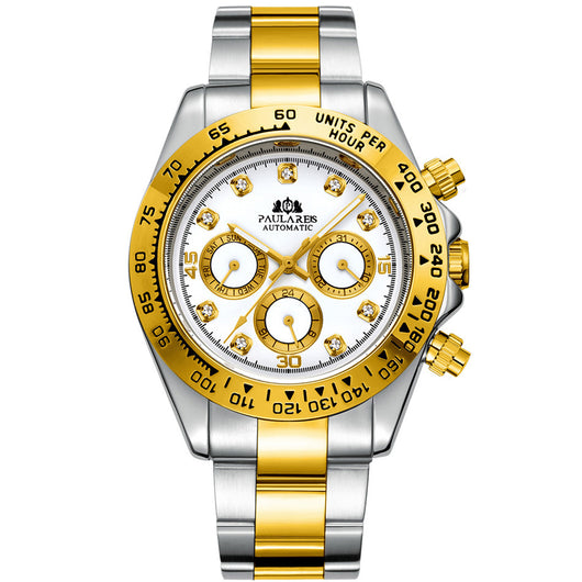 Reloj Automático Multifuncional con Esfera de Diamante Luminosa y Correa de Acero - Image 10