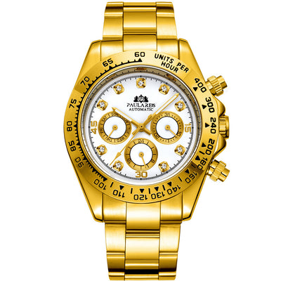 Reloj Automático Multifuncional con Esfera de Diamante Luminosa y Correa de Acero - Image 16