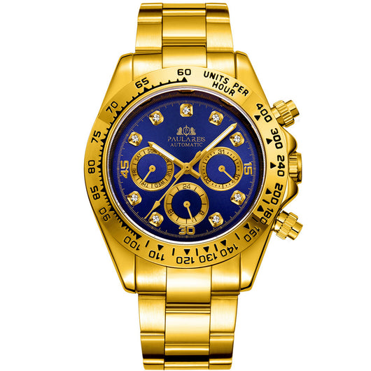 Reloj Automático Multifuncional con Esfera de Diamante Luminosa y Correa de Acero - Image 17