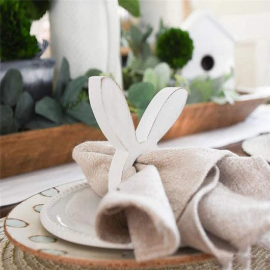 Servilleteros Conejo de Pascua - Decoración de Madera para Mesa Festiva - Image 10