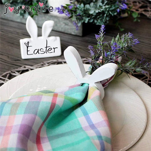 Servilleteros Conejo de Pascua - Decoración de Madera para Mesa Festiva - Image 3