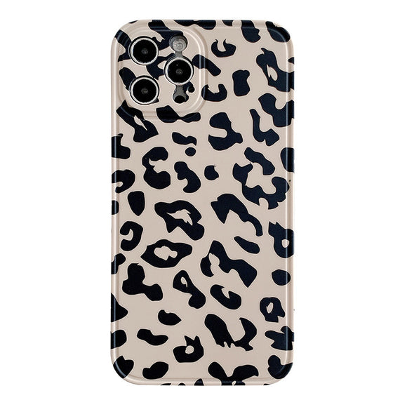Funda Protectora TPU con Diseño Estampado Leopardo Compatible con Apple