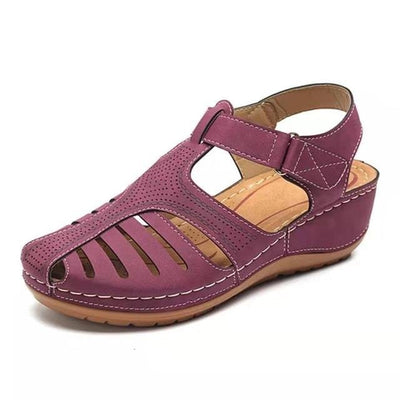 Sandalias Wedge Talla Grande con Velcro y Punta Redonda - Image 10