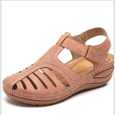 Sandalias Wedge Talla Grande con Velcro y Punta Redonda - Image 13