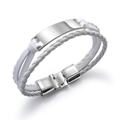 Pulsera de Cuero Multicapa para Hombre - Brazalete Elegante - Image 13