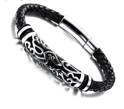 Pulsera de Cuero Multicapa para Hombre - Brazalete Elegante - Image 2