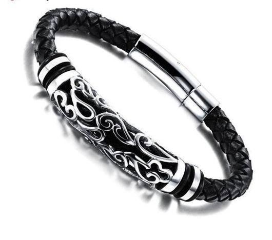 Pulsera de Cuero Multicapa para Hombre - Brazalete Elegante - Image 2