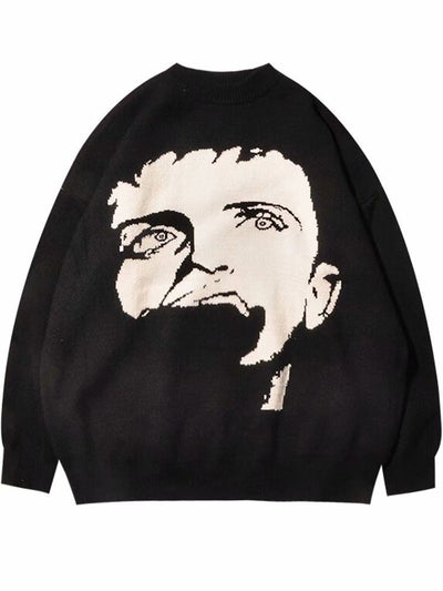 Suéter Streetwear Coreano para Hombre con Estampado Gráfico - Abrigo Casual Otoño Invierno - Image 7