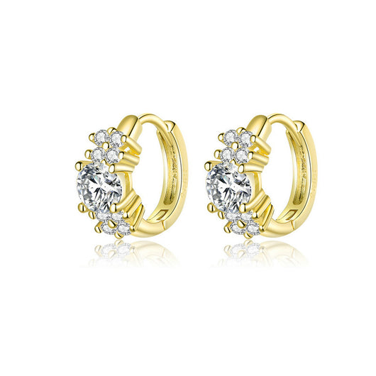 Aretes de Plata Esterlina con Zirconia en Tres Colores - Image 6