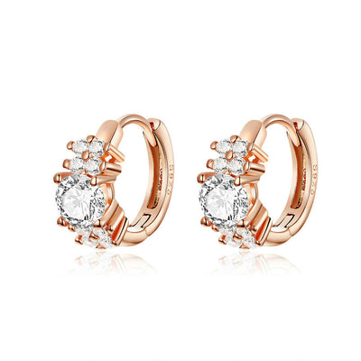 Aretes de Plata Esterlina con Zirconia en Tres Colores - Image 9