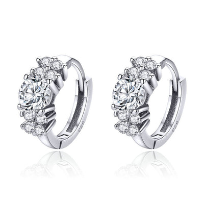 Aretes de Plata Esterlina con Zirconia en Tres Colores - Image 10