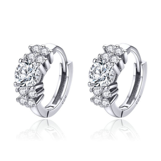 Aretes de Plata Esterlina con Zirconia en Tres Colores - Image 10