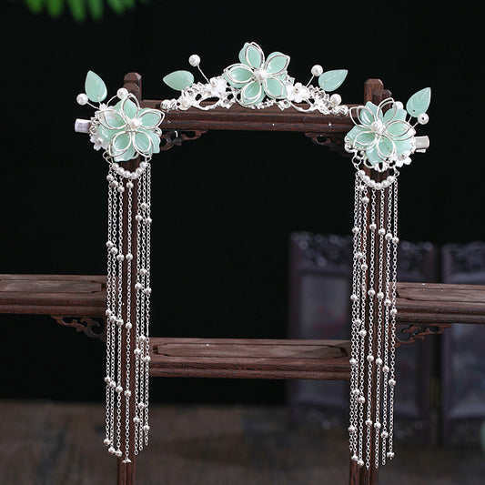 Corona Hanfu con Pasadores Decorativos Estilo Antiguo - Juego Completo